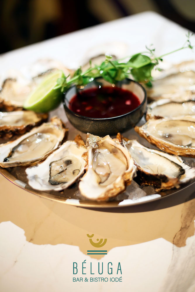 Plateau d'huitres de Cancale au bar-bistro iodé Béluga, au Mans